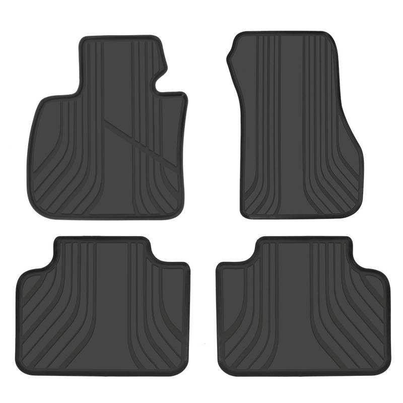 San Auto Auto-Fußmatten für BMW X1 (2016-2021) 2AT (2015-2019) X2 (2018-2021) F48 F45 F39 passgenaues schwarzes Gummi-Bodenschutz-Set für alle Wetterbedingungen robust geruchlos von San Auto