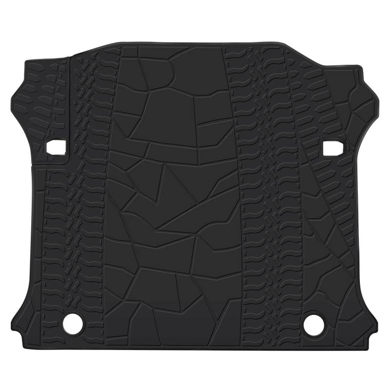 San Auto Cargo Liner Custom Fit für Jeep Wrangler JK Unlimited JKU 4-Türer Sahara Rubicon 2011 2012 2013 2014 2015 2016 2017 2018 Kofferraum-Matten Vollgummi ohne Subwoofer Heavy Duty Geruchlos von San Auto