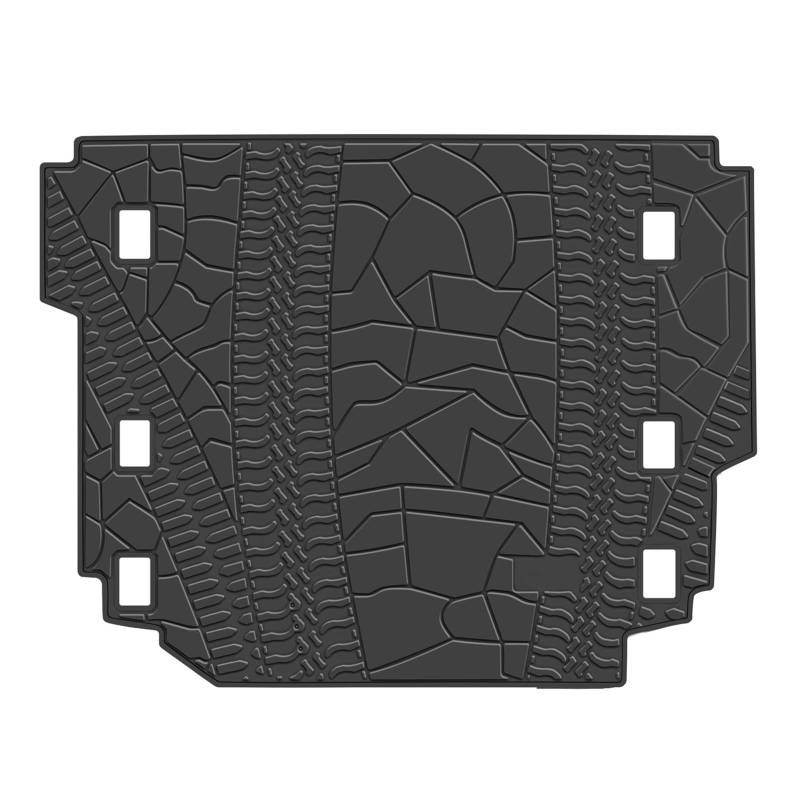 San Auto Cargo Liner Custom Fit für Jeep Wrangler Sahara Rubicon JL 2018 2019 JK 2014 2015 2016 2017 Kofferraummatten Gummi Allwetter strapazierfähig geruchlos Schwarz Jeep Wrangler-Full Black von San Auto