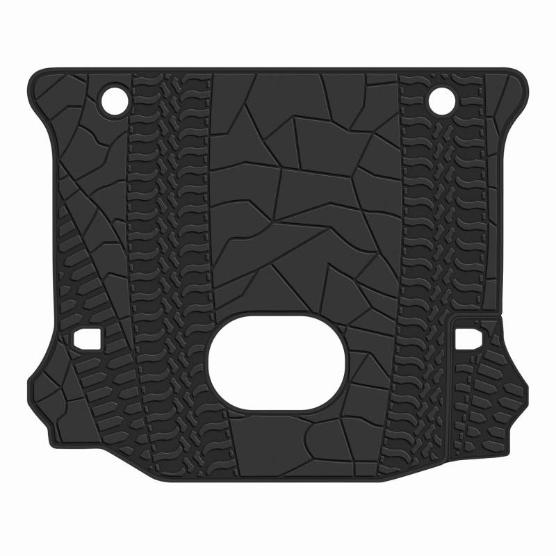 San Auto Cargo Liner Custom Fit für Jeep Wrangler Sahara Rubicon JL 2018 2019 JK 2014 2015 2016 2017 Kofferraummatten Gummi Allwetter strapazierfähig geruchlos Schwarz Trunk-10-3sub von San Auto