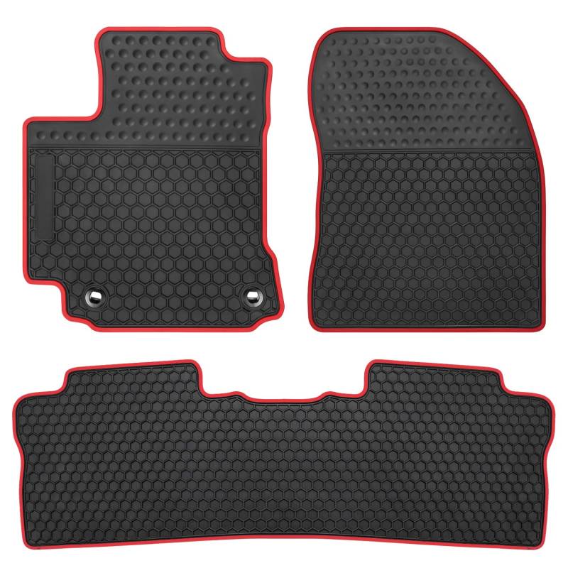 San Auto Gummi-Fußmatte passgenau für Toyota Corolla Limousine 2014 2015 2016 2017 2018 2019 Automatikgetriebe schwarz Auto Liner Mats geruchlos No im Schrägheck Modell Schwarz JD-52-2-TCorolla2019 von San Auto
