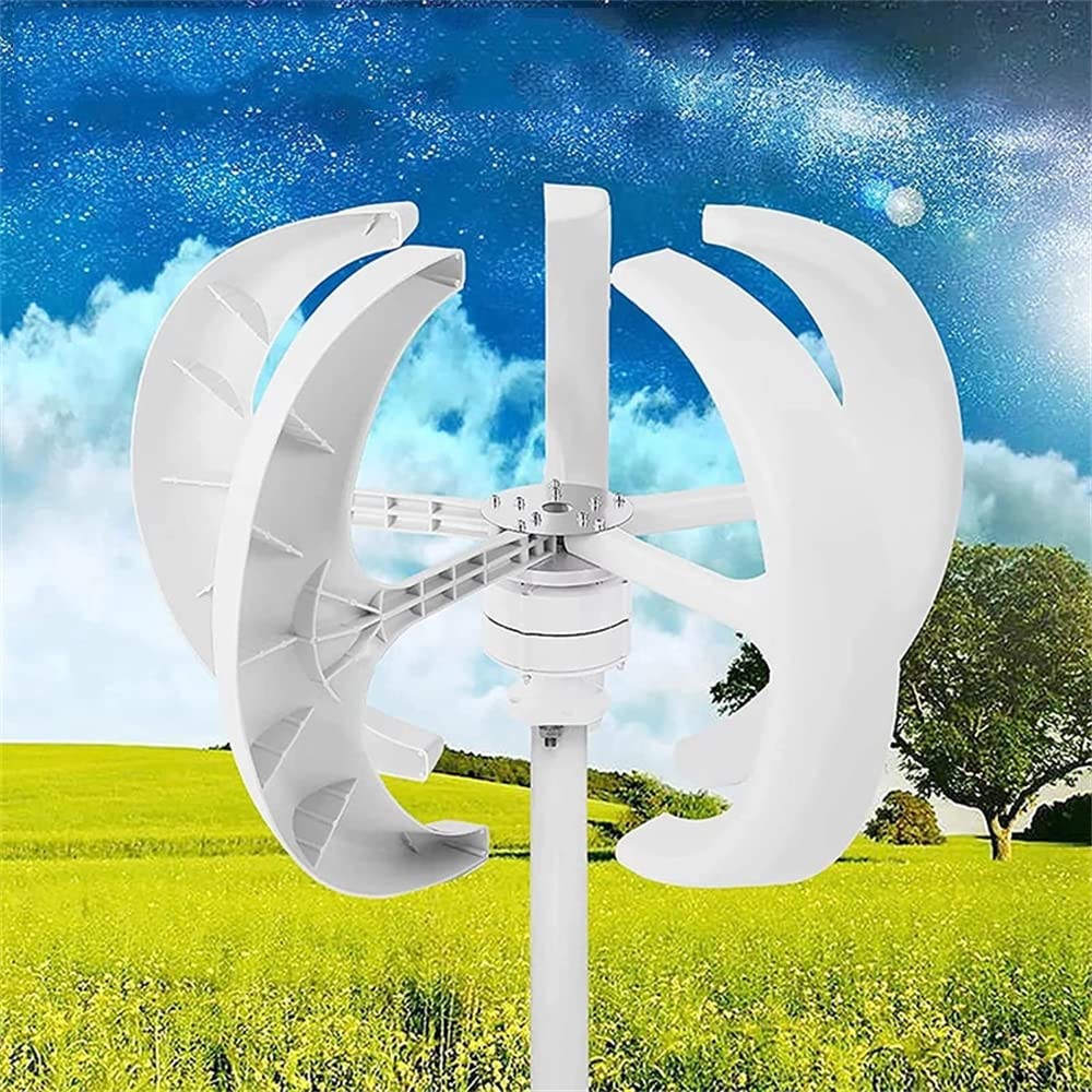 Windkraftanlage 600W 24V Windturbine Generator Laterne Vertikale Windgenerator 5 Blätter Windkraftanlage mit Controller Weiß Windkraftanlage 600W 24V Windturbine Generator Laterne Vertikale Windgenerator 5 Blätter Windkraftanlage mit Controller Weiß von SanBouSi