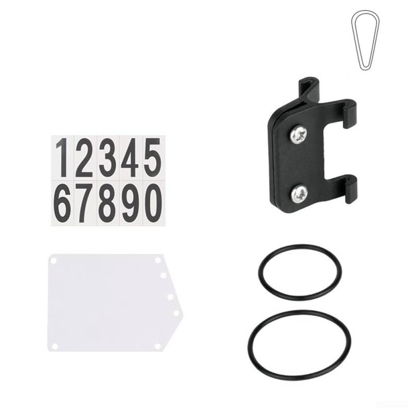 Praktischer Fahrrad-Kennzeichenhalter mit zwei Clip-Typen rund und V-Clip (V-Clip + Nummernschild) von Sandyseptember