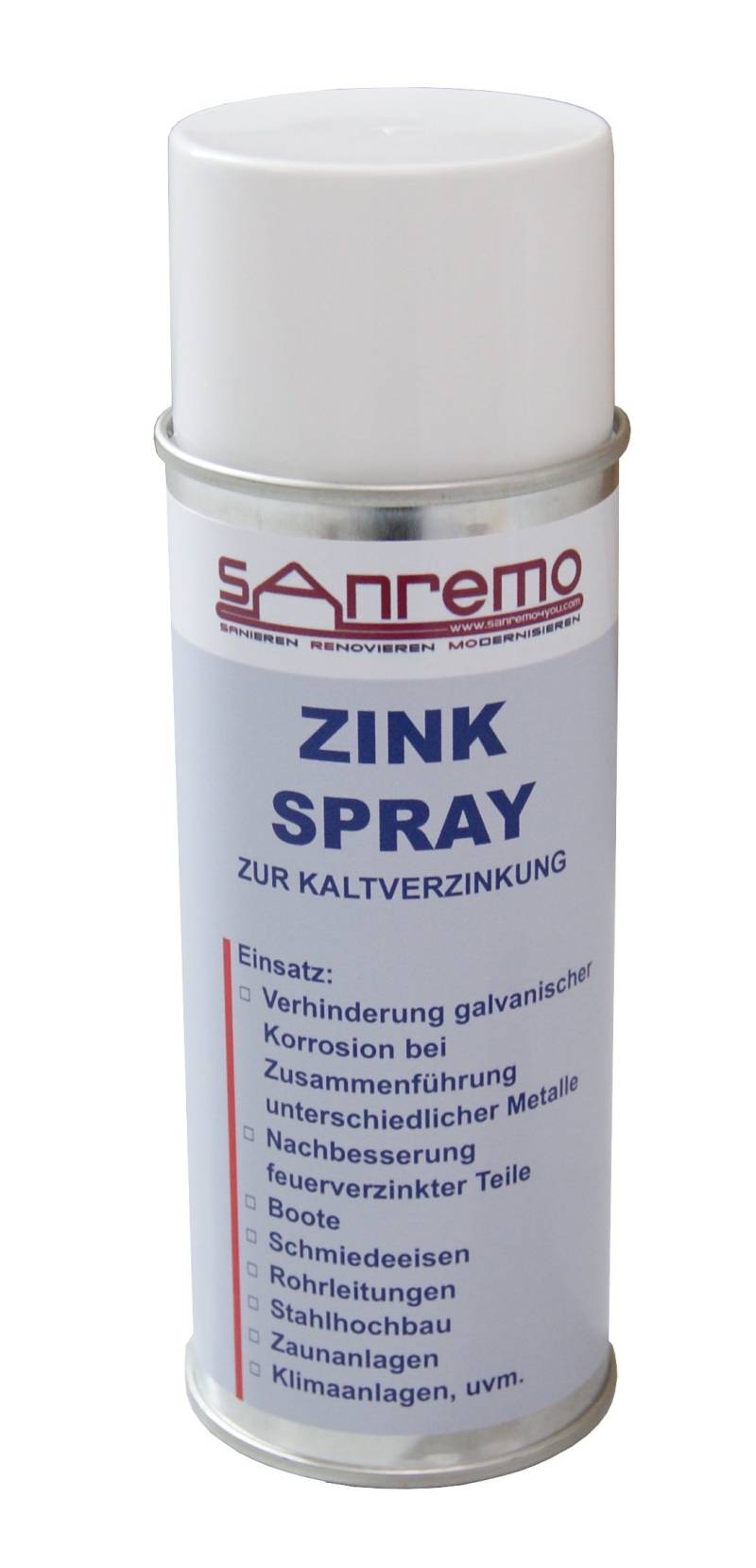 Sanremo 12x Zink Spray - zur Kaltbezinkung 400ml von Sanremo
