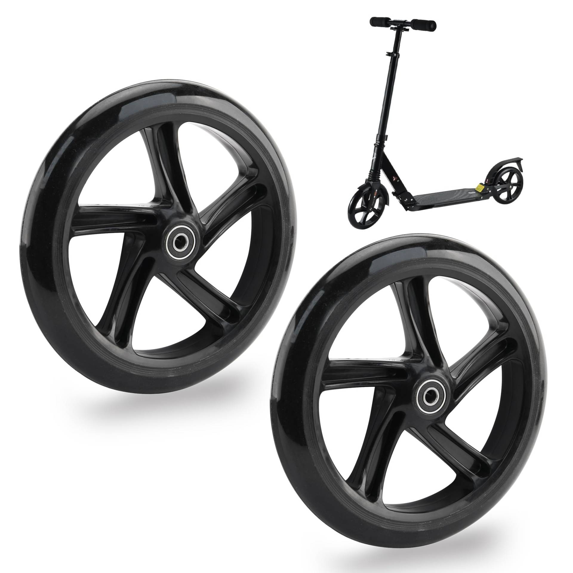 200x30mm Scooter Reifen Ersatzreifen 2 Stück Schwarze Hochwertige PU Material City Scooter Rollen,Universal Elektroroller Räder 200mm 200x30mm Scooter Reifen Ersatzreifen 2 Stück Schwarze Hochwertige PU Material City Scooter Rollen,Universal Elektroroller Räder 200mm von Sanrolax