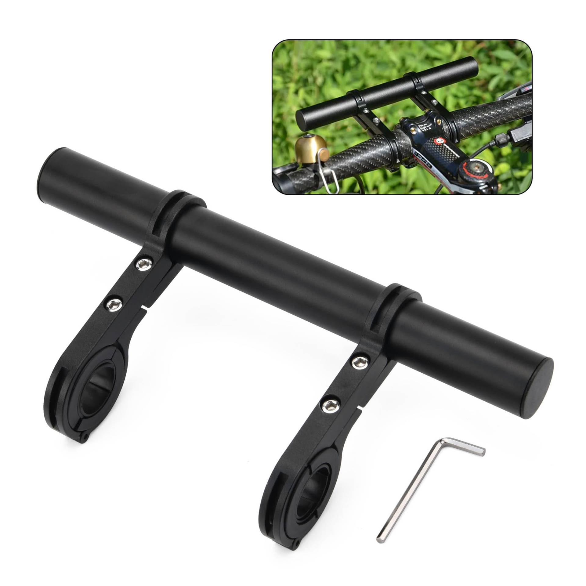 20cm Fahrrad Lenker Erweiterung,Aluminiumlegierung Lenkererweiterung Fahrrad mit Schraubendreher, Lenker Extender für 25-34mm Lenker,für lampe,Phones,GPS,Kamera 20cm Fahrrad Lenker Erweiterung,Aluminiumlegierung Lenkererweiterung Fahrrad mit Schraubendreher, Lenker Extender für 25-34mm Lenker,für lampe,Phones,GPS,Kamera von Sanrolax
