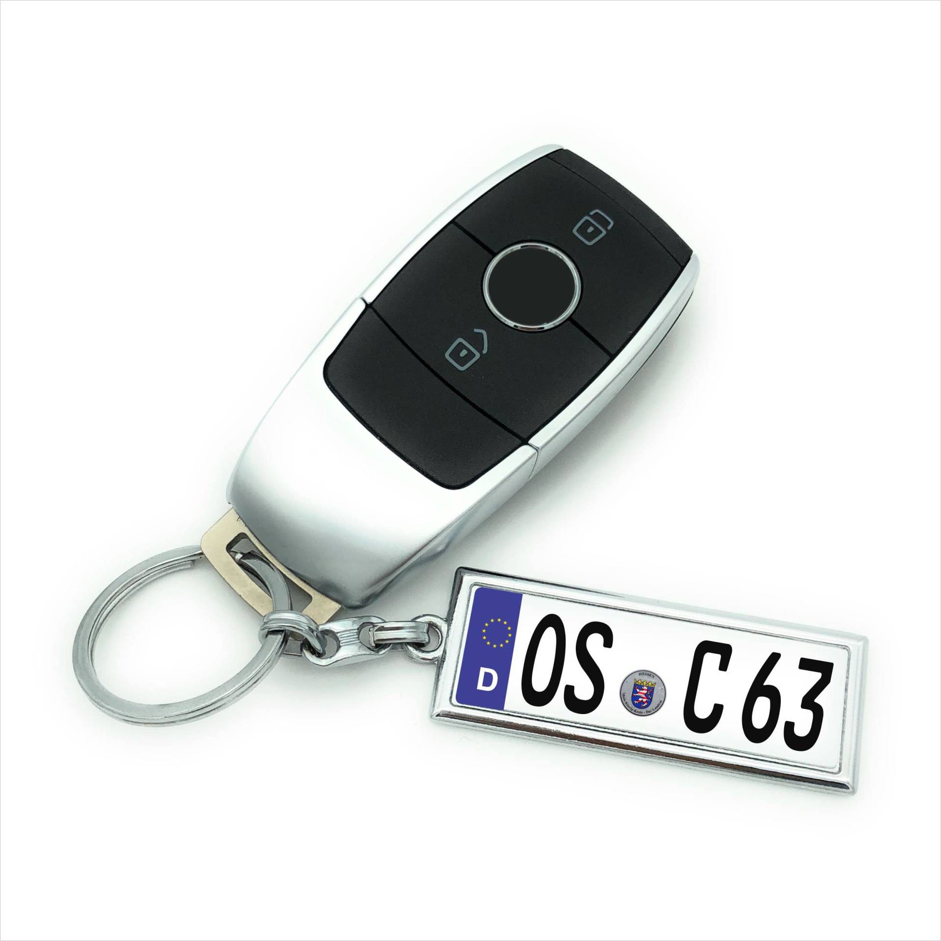 Saphir Design Schlüsselanhänger Kennzeichen Auto mit Wunschkennzeichen | Mini Kennzeichen Schlüsselanhänger KFZ personalisiert Anhänger Schlüssel | Autoschlüsselanhänger von Saphir