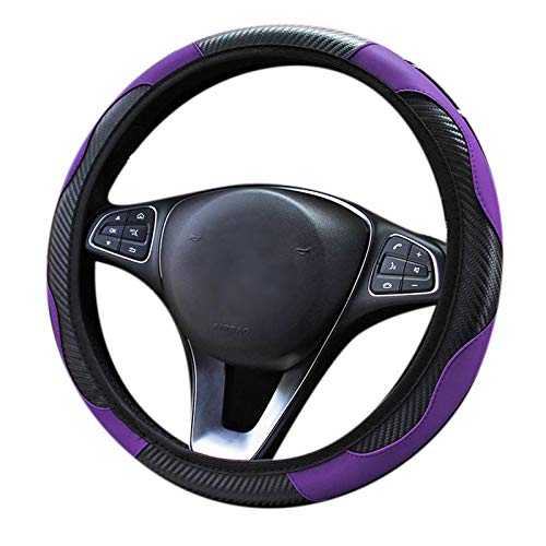Sarngk Auto Lenkrad Abdeckung Atmungs Aktive rutschfeste Lenkungs Abdeckungen Internes Zubehör Geeignet für Auto Dekoration Lila von Sarngk