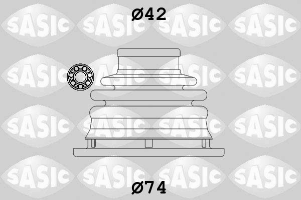 Faltenbalgsatz, Antriebswelle Vorderachse links getriebeseitig Sasic 4003470 von Sasic