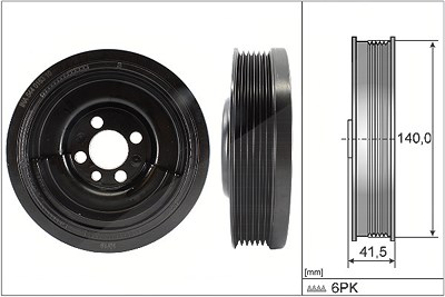 Schaeffler Ina Riemenscheibe, Kurbelwelle [Hersteller-Nr. 544016310] für Audi, Seat, Skoda, VW von Schaeffler INA