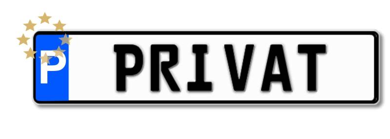 Parkpaltzschilder | Parkplatz Kennzeichen mit Beschriftung "PRIVAT" von AUTDER
