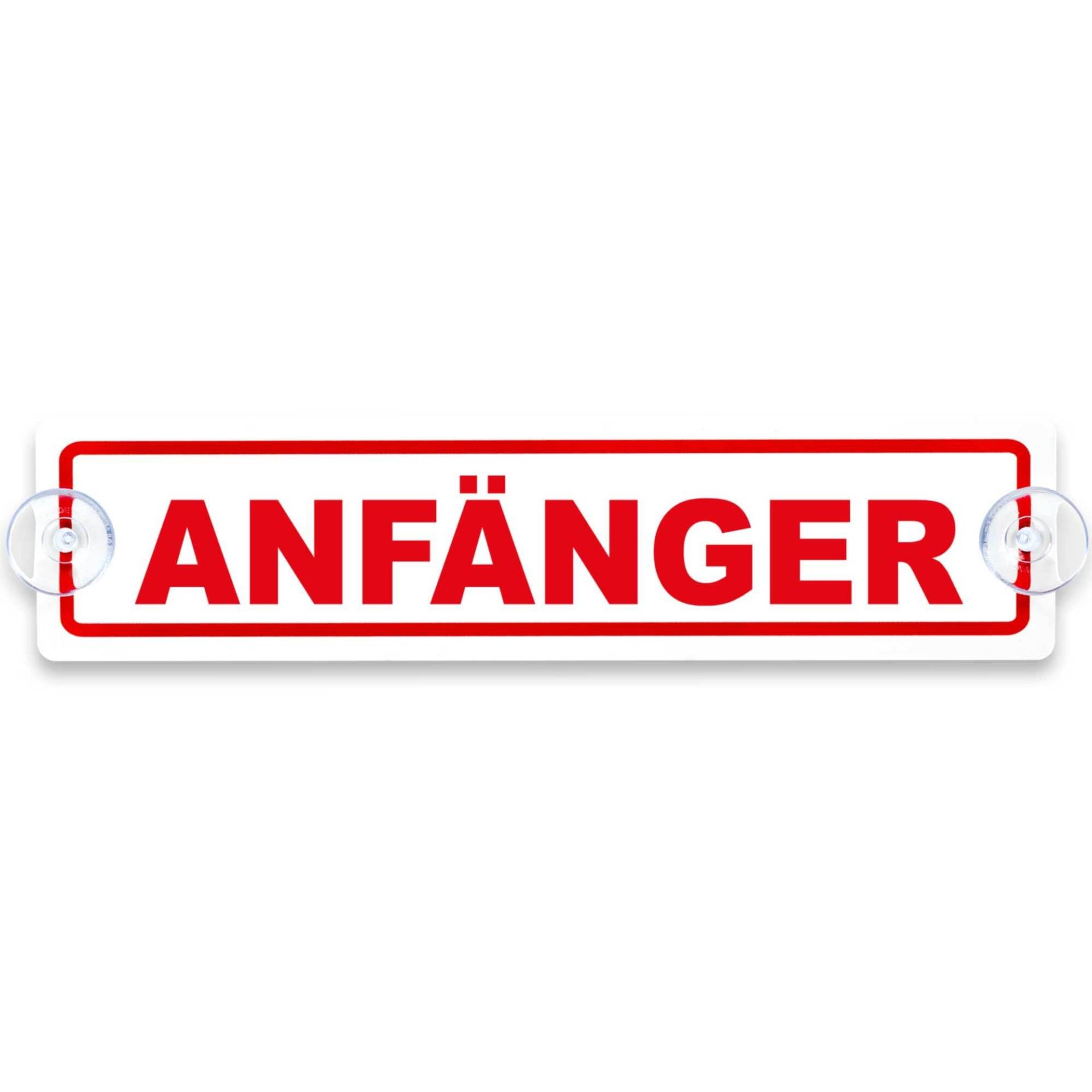 Schilderio Premium Saugnapfschild Schild Anfänger 3 mm Acrylglas ca 200 x 50 mm Anfänger Schild Auto mit 2 Saugnäpfen 20 mm Autoschild Anfaenger zur Befestigung an Autoscheiben von innen Schilderio Premium Saugnapfschild Schild Anfänger 3 mm Acrylglas ca 200 x 50 mm Anfänger Schild Auto mit 2 Saugnäpfen 20 mm Autoschild Anfaenger zur Befestigung an Autoscheiben von innen von Schilderio