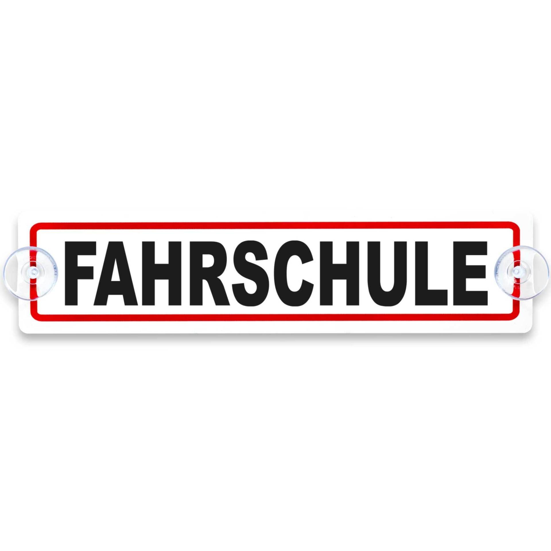 Schilderio Premium Saugnapfschild Schild Fahrschule 3 mm Acrylglas ca 200 x 50 mm Fahrschule Schild Auto mit 2 Saugnäpfen 20 mm Autoschild Fahrschule zur Befestigung an Autoscheiben von innen Schilderio Premium Saugnapfschild Schild Fahrschule 3 mm Acrylglas ca 200 x 50 mm Fahrschule Schild Auto mit 2 Saugnäpfen 20 mm Autoschild Fahrschule zur Befestigung an Autoscheiben von innen von Schilderio