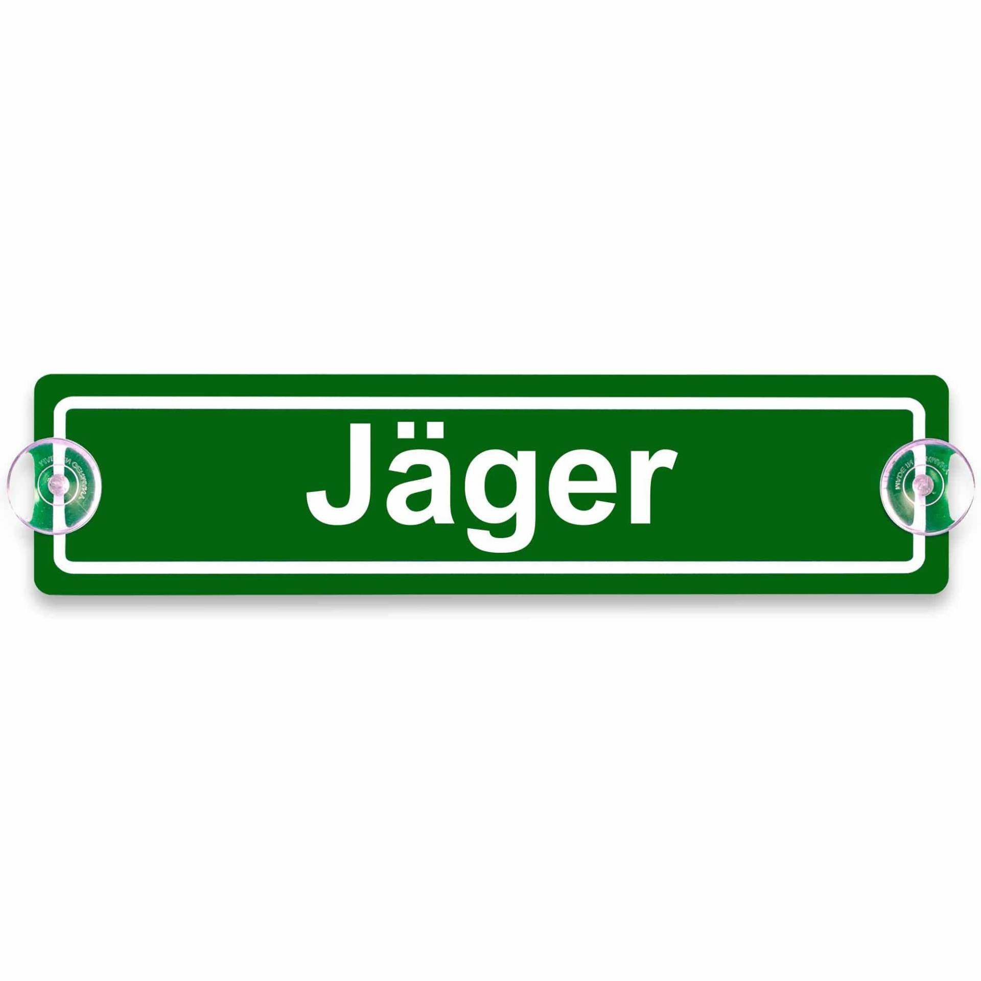 Schilderio Premium Saugnapfschild Schild Jäger 3 mm Acrylglas ca 200x50 mm Jäger Schild Auto mit 2 Saugnäpfe 20 mm Autoschild Jaeger zur Befestigung an Autoscheiben von innen Schilderio Premium Saugnapfschild Schild Jäger 3 mm Acrylglas ca 200x50 mm Jäger Schild Auto mit 2 Saugnäpfe 20 mm Autoschild Jaeger zur Befestigung an Autoscheiben von innen von Schilderio