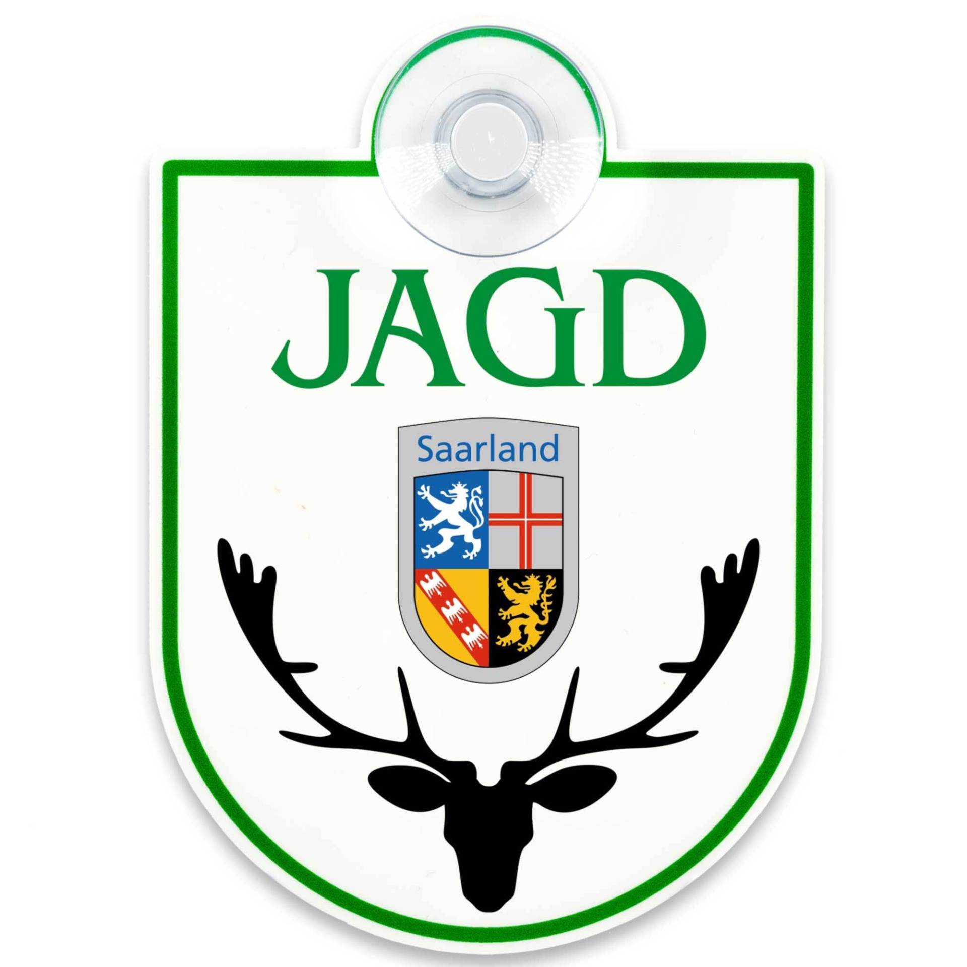 Schilderio Premium Saugnapfschild Schild Jagd Saarland 3 mm Acrylglas ca 90 x 125 mm Jagd Schild Auto mit 1x Saugnapf 30 mm Bundesland Region Autoschild Jagd zur Befestigung an Autoscheiben von innen Schilderio Premium Saugnapfschild Schild Jagd Saarland 3 mm Acrylglas ca 90 x 125 mm Jagd Schild Auto mit 1x Saugnapf 30 mm Bundesland Region Autoschild Jagd zur Befestigung an Autoscheiben von innen von Schilderio