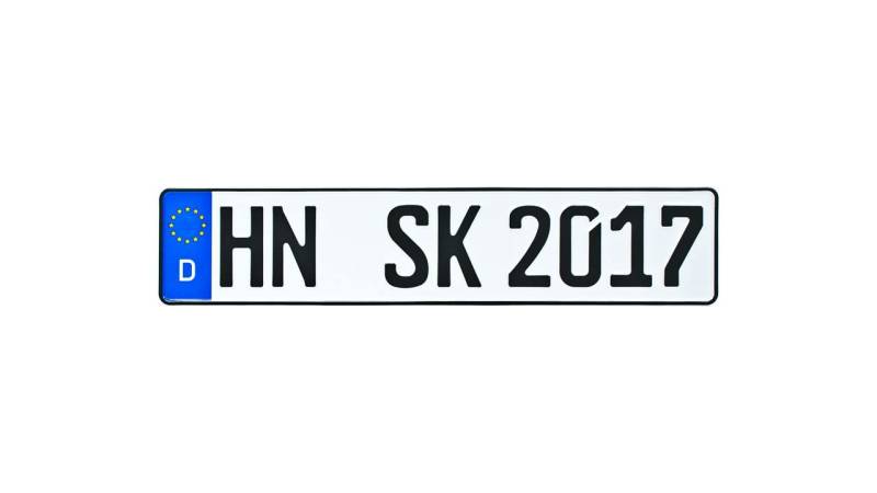 Schilderkröten KFZ-Kennzeichen 520x110mm, DIN-Zertifiziert für Auto und Fahrradträgern (1 Kennzeichen) von Schilderkröten