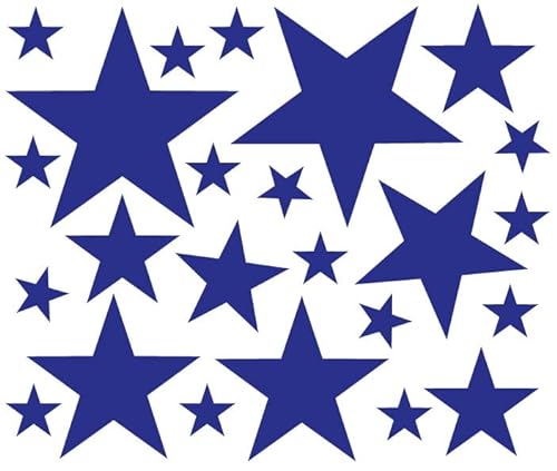 Schilderkröten Sterne Aufkleber/Folienaufkleber/Verschiedene Größen & Farben (Blau) von Schilderkröten