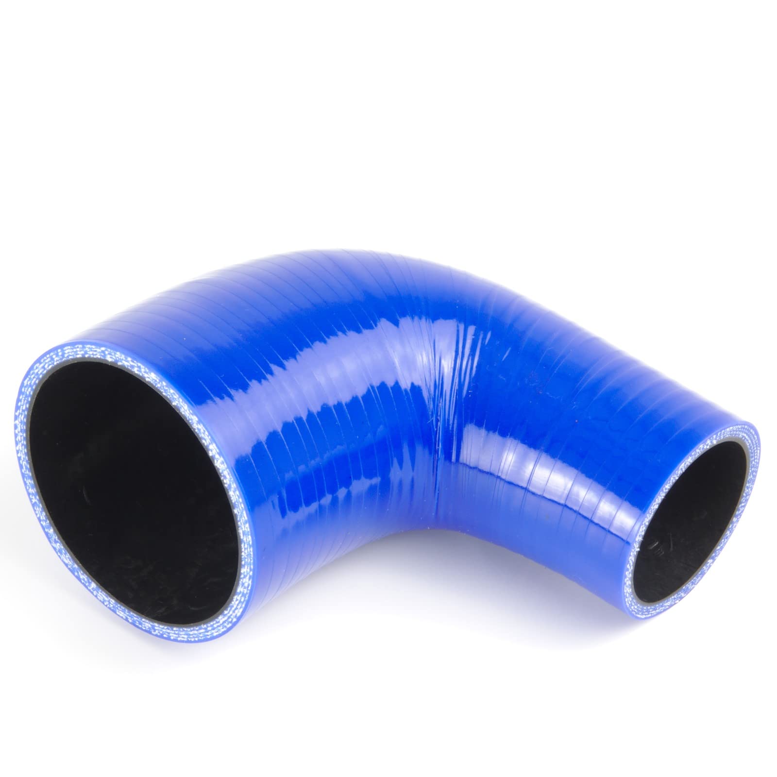 90° Silikon-Reduzierbogen ID 76-48mm blau*** Silikonschlauch Kühlerschlauch Reduzierer von Schlauchland