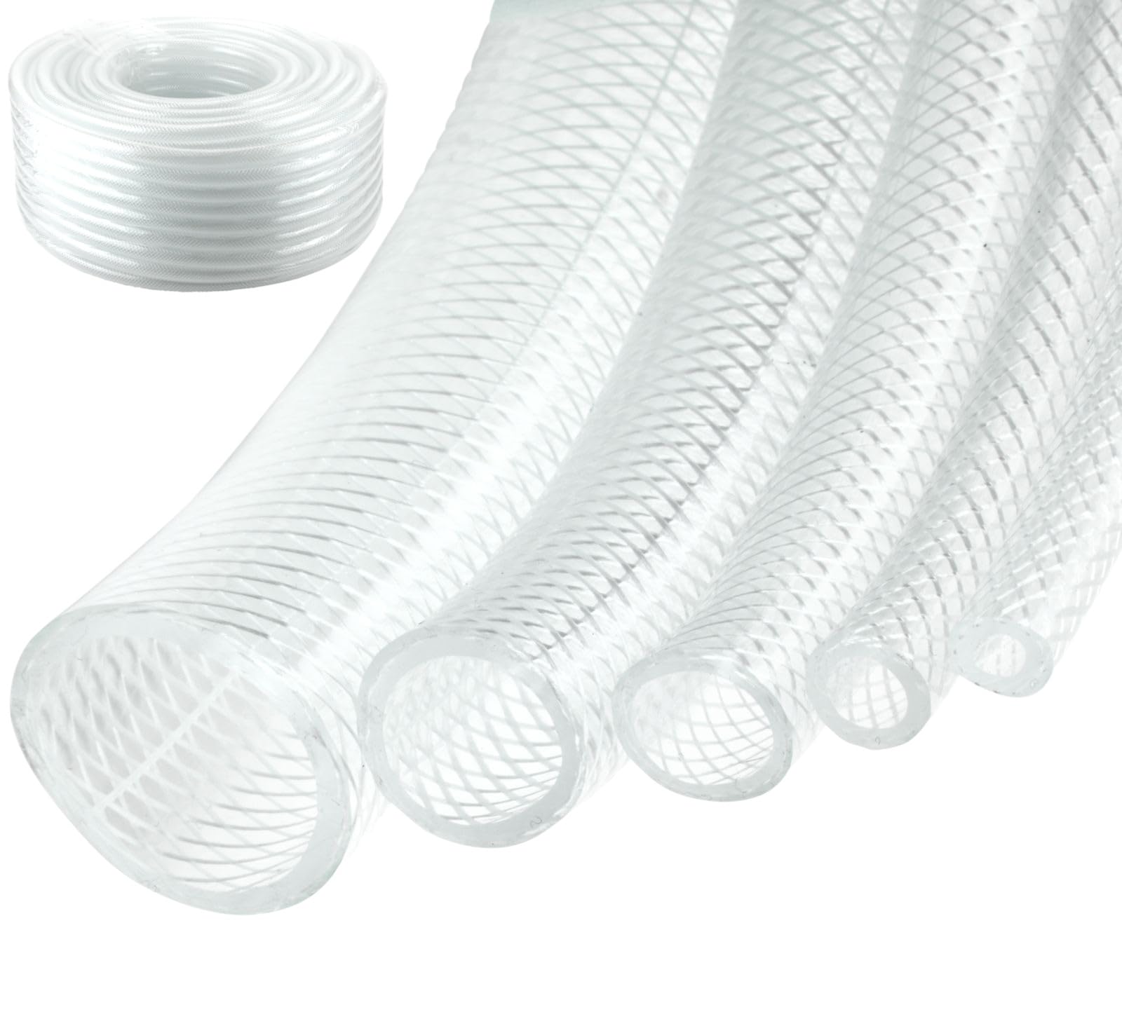 Schlauchland PVC Schlauch FDA lebensmittelecht ID 4mm *** Gewebeschlauch Luftschlauch Benzinschlauch von Schlauchland