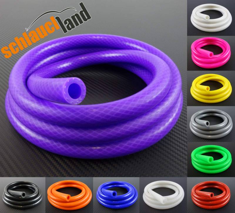 Silikonschlauch Vario Meterware ID 10mm - violett - Unterdruckschlauch Vakuumschlauch Silikonschlauch Kühlwasserschlauch von Schlauchland