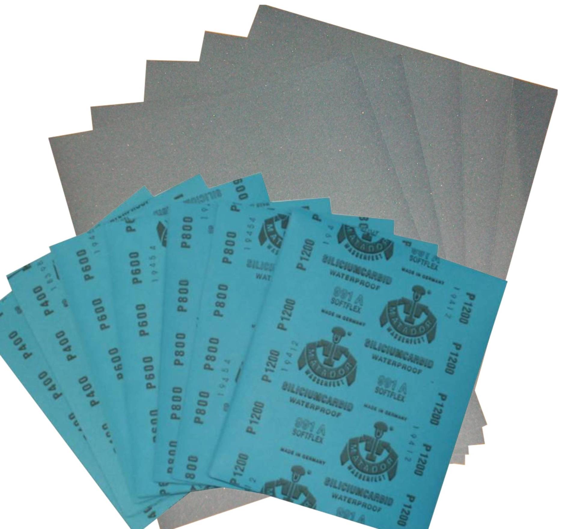 10 Blatt Wasserschleifpapier Nassschleifpapier Körnung 3000 von Schleifpapier Wasserschleifpapier