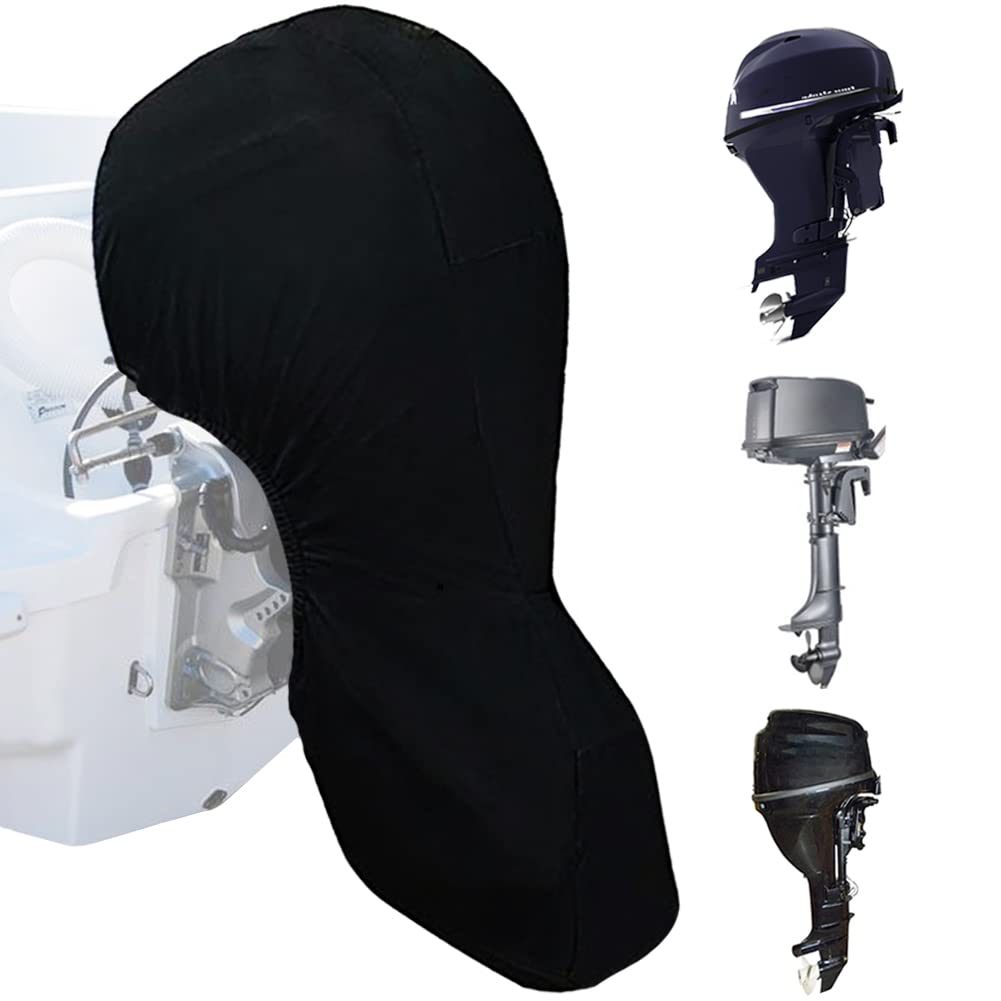Außenborder Abdeckung Bootsmotorabdeckung, 420D Außenborder Schutzhülle mit UV-Beschichtung, Wasserdicht Persenning für Außenbordmotor, Aussenborder Abdeckhaube Outboard Engine Cover (60-100 PS) von Schleuder