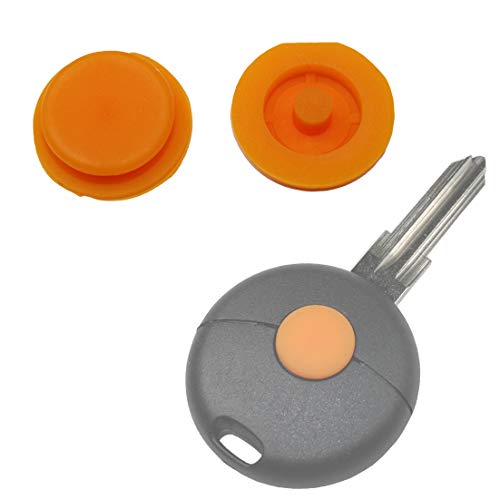 SMART Gummitaste Knopf Ersatztaste Schlüssel Fernbedienung in GELB - passend für: FORTWO MC01 450 von mycarkey