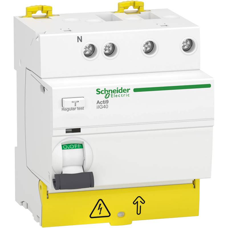 Schneider Electric - Acti9 iIG40 – Differentialschalter für Gruppenkopf – 3P+N 40 A 30 mA Typ AC – A9R67740 von Schneider Electric