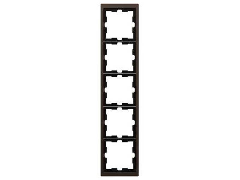 Schneider Electric mtn4050 – 6552 Rahmen mit 5 Elemente der Reihe d-life für senkrechte und waagerechte Montage, in Polycarbonat hochglanz, mocca von Schneider Electric