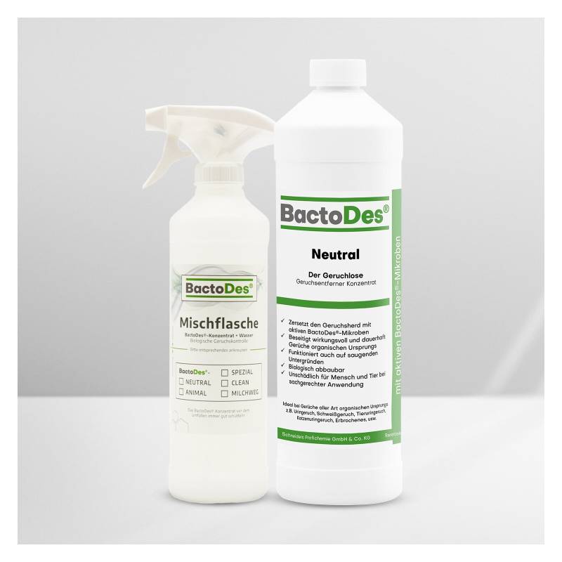 BactoDes-Neutral Geruchskiller und Geruchsneutralisierer ohne Parfümierung von BactoDes