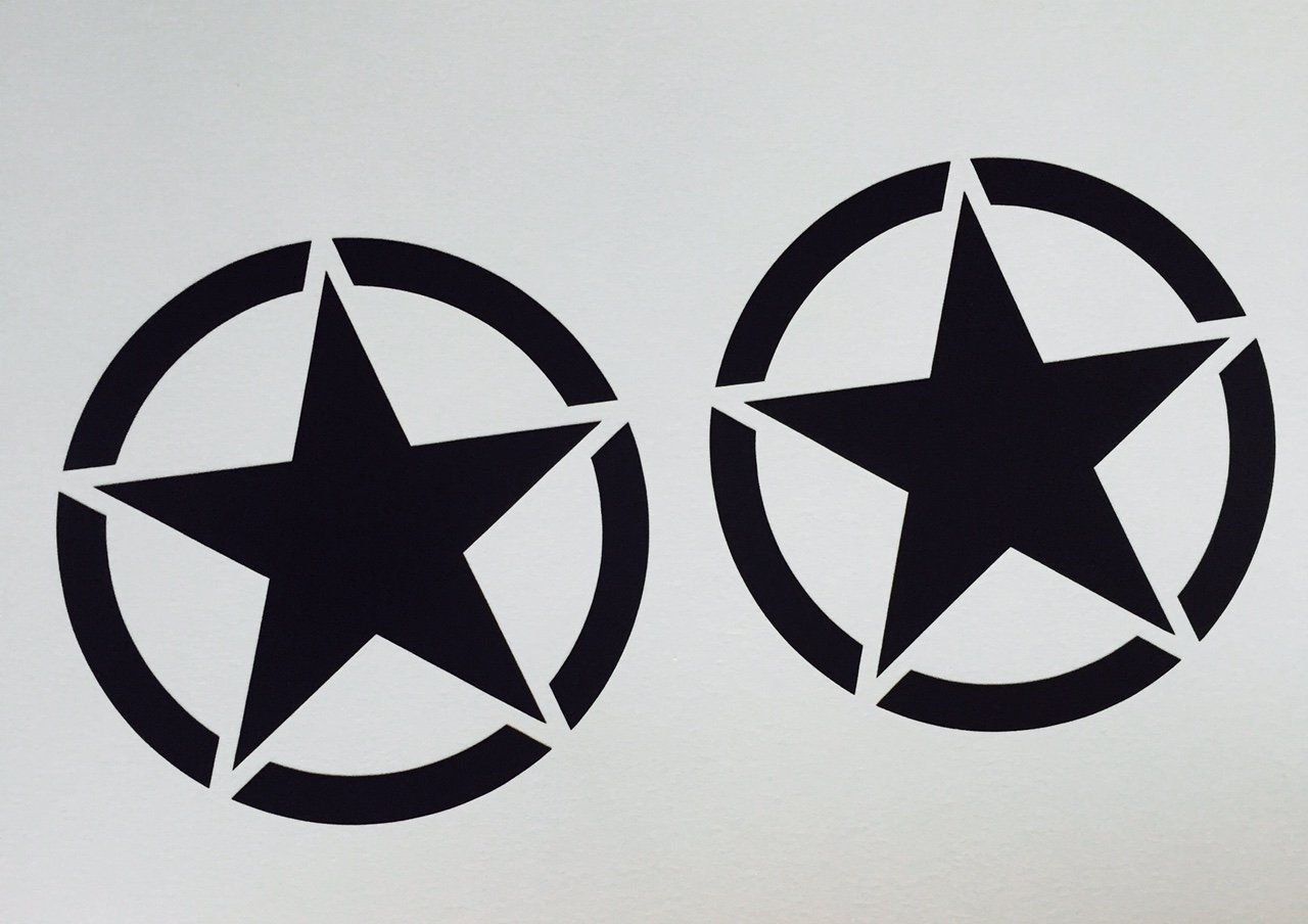 2 x Us Army Stern Schwarz Oldschool Auto Aufkleber Tuning Sticker Hotrod Retro 2 x Us Army Stern Schwarz Oldschool Auto Aufkleber Tuning Sticker Hotrod Retro von Schönheits Shop