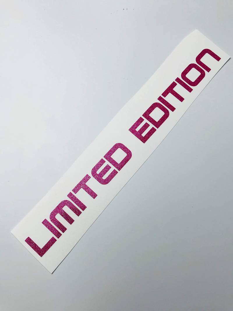 Schönheits Shop Limited Edition Pink Glitzer Metallic Aufkleber Tuning School Roller Motorrad Decal Turbo Sticker von Schönheits Shop