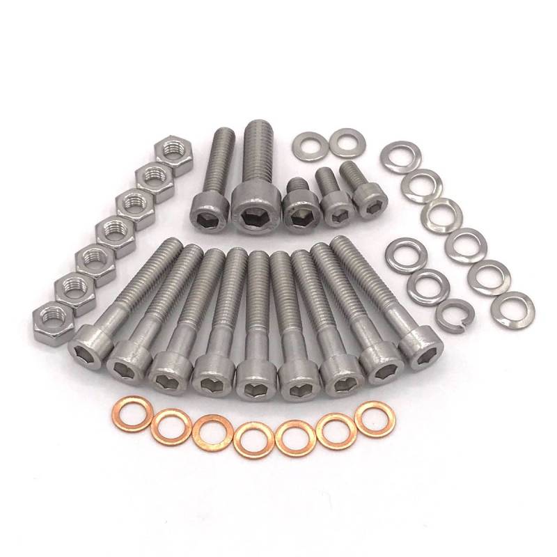 Simson Schwalbe KR51/2 Motor Zylinderschrauben Edelstahl Set 39 teilig von Schrauben-Hupe