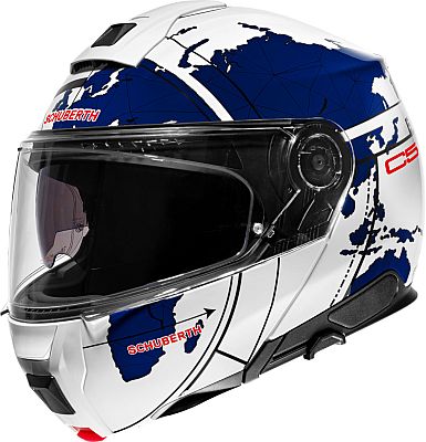 Schuberth C5 Globe, Klapphelm - Weiß/Blau - XXL (62/63) von Schuberth