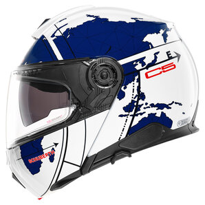 Schuberth C5 Globe Blue Klapphelm Weiss Blau von Schuberth