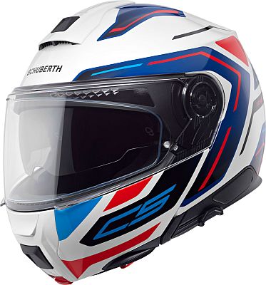 Schuberth C5 Omega, Klapphelm - Weiß/Blau/Rot - XL (60/61) von Schuberth