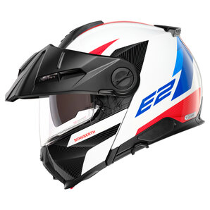 Schuberth E2 Defender White Klapphelm Schwarz Weiss Blau Rot von Schuberth