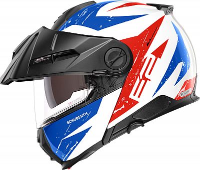 Schuberth E2 Explorer, Klapphelm - Weiß/Rot/Blau - XL (60/61) von Schuberth