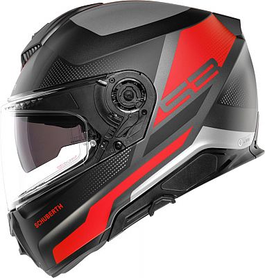 Schuberth S3 Daytona, Integralhelm - Matt Schwarz/Rot/Silber - M (56/57) von Schuberth