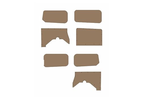 Schweer-begeistert Seitenverkleidungen passend für Ford Transit Custom L1 7er Set laut Bild INKLUSIV Befestigungsclips für die unteren Felder Passend für erste Generation (2012–2023) von Schweer-begeistert