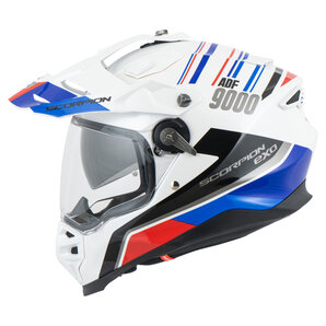 Scorpion ADF-9000 Desert Endurohelm Weiss Blau Rot von Scorpion