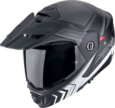 Scorpion ADX-2 Lewis, Klapphelm - Matt Schwarz/Grau/Weiß - S von Scorpion