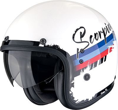 Scorpion Belfast Evo Adonis, Jethelm - Weiß/Rot/Blau/Schwarz - XL von Scorpion