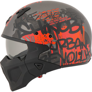 Scorpion Covert-X Wall Jethelm Matt Silber Rot von Scorpion
