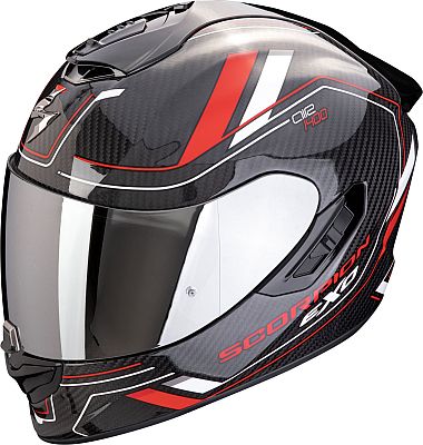 Scorpion EXO-1400 Evo Air II Carbon Mirage, Integralhelm - Schwarz/Rot/Weiß - L von Scorpion