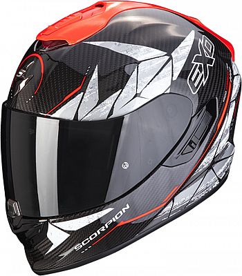 Scorpion EXO-1400 Evo Carbon Air Aranea Red, Integralhelm - Schwarz/Neon-Rot - XS von Scorpion