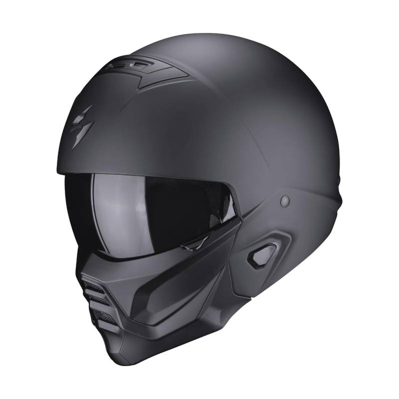 Scorpion, Exo-Combat Ii, Offene Und Modulare Helme Für Motorräder, Mattschwarz, S, Unisex-Adult von ScorpionEXO