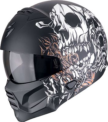 Scorpion EXO-Combat II Genesis, Modularhelm - Matt Schwarz/Weiß/Gold - M von Scorpion