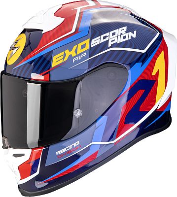 Scorpion EXO-R1 Evo Air Coup, Integralhelm - Blau/Rot/Gelb - XL von Scorpion