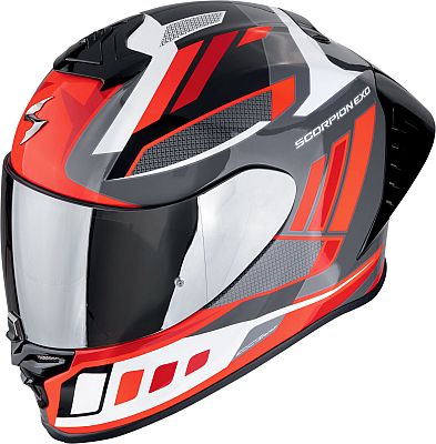 Scorpion EXO-R1 Evo II Air Vital, Integralhelm - Grau/Schwarz/Weiß/Rot - M von Scorpion